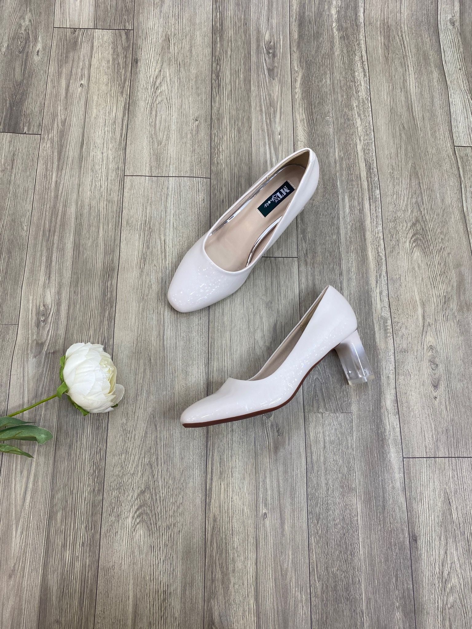  Giày VIP công sở mũi tròn, gót mika dẹp 5cm MT396 