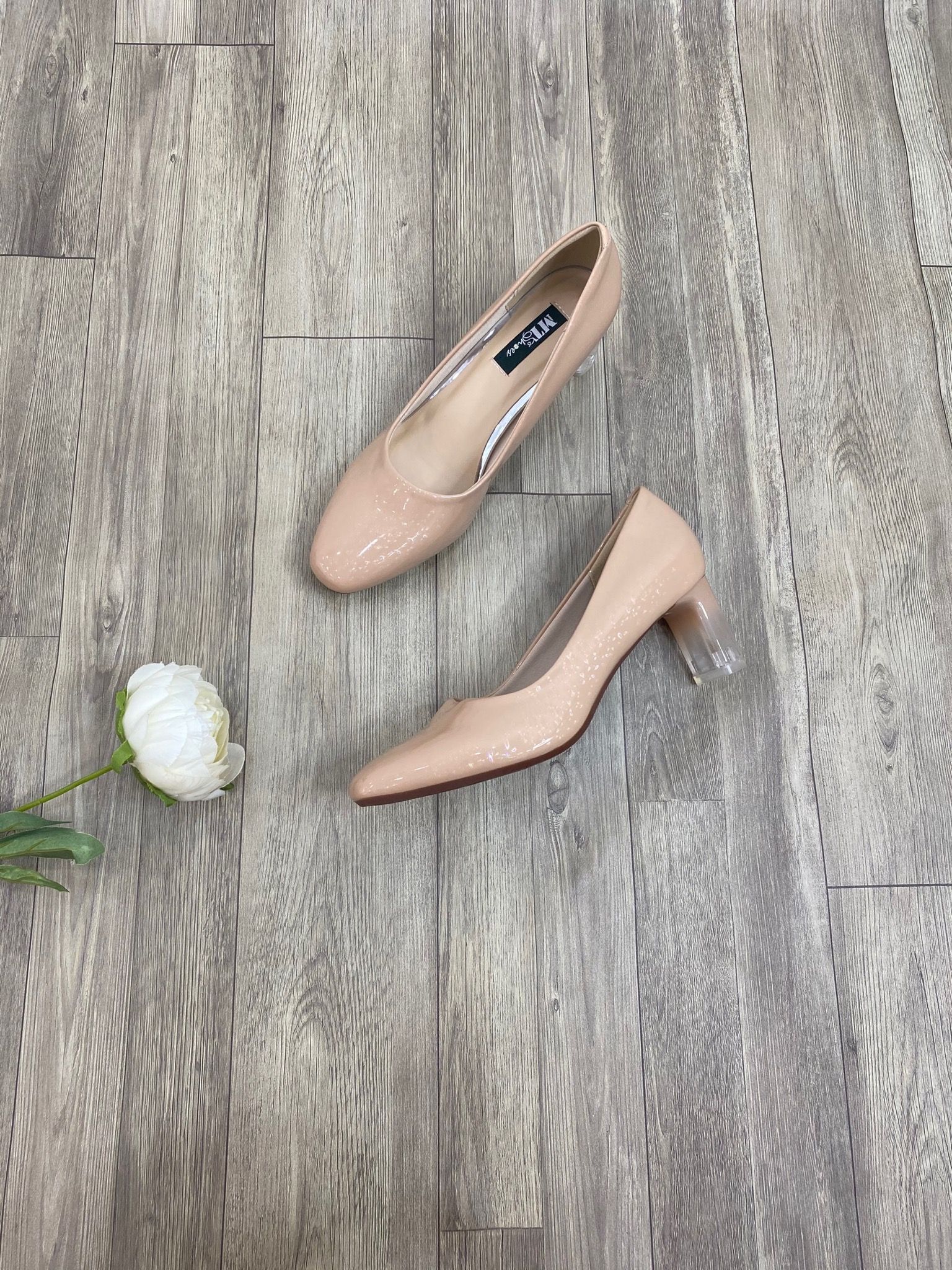  Giày VIP công sở mũi tròn, gót mika dẹp 5cm MT396 