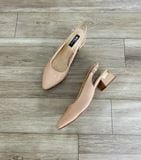  Sandal bít mũi, gót ốp đồng 4cm MT392 