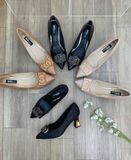  Giày nơ khóa gót 5cm MT310 