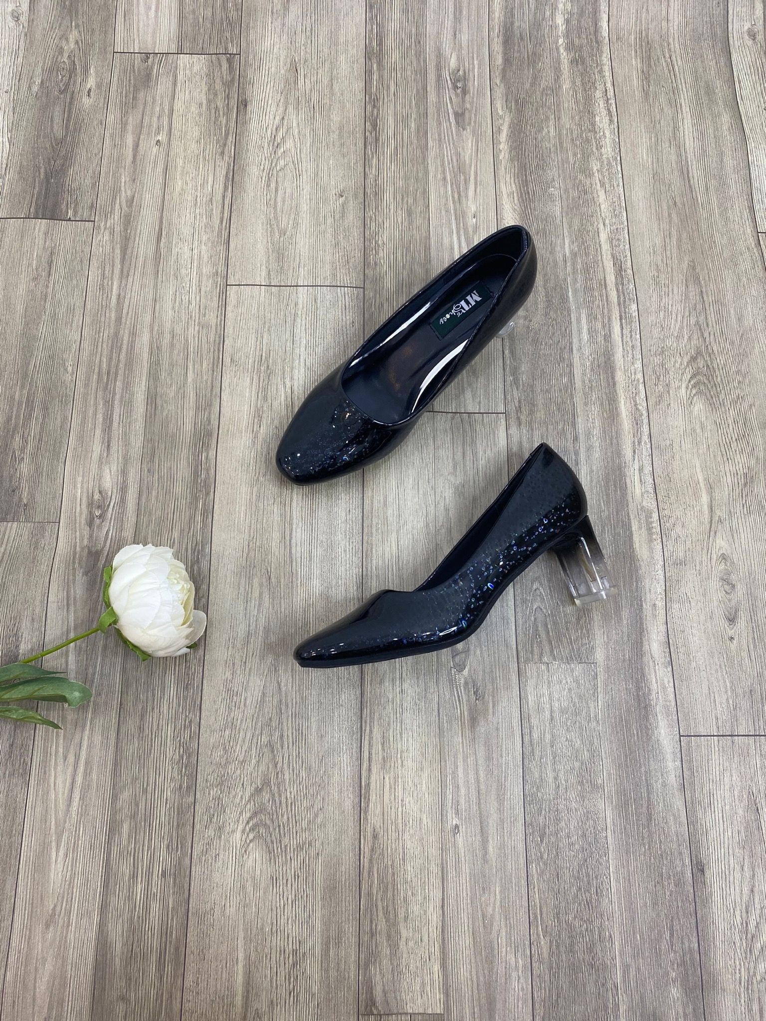  Giày VIP công sở mũi tròn, gót mika dẹp 5cm MT396 