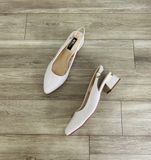  Sandal bít mũi, gót ốp đồng 4cm MT392 