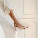  Giày sandal cao gót phối nơ xinh MT2524 