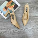  Sandal bít mũi hở gót trụ 7cm MT388 