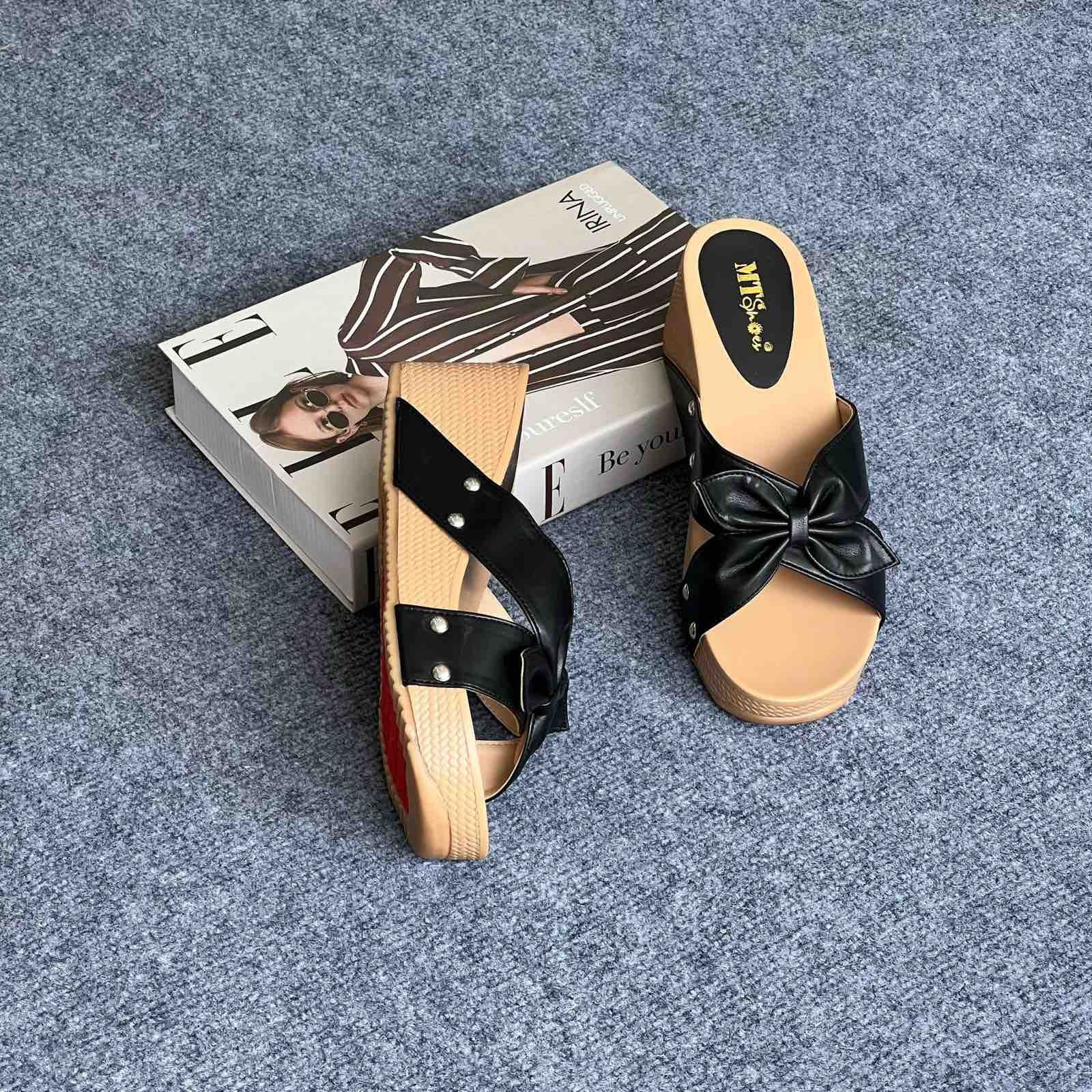  Dép xuồng 5cm nơ bông 505 