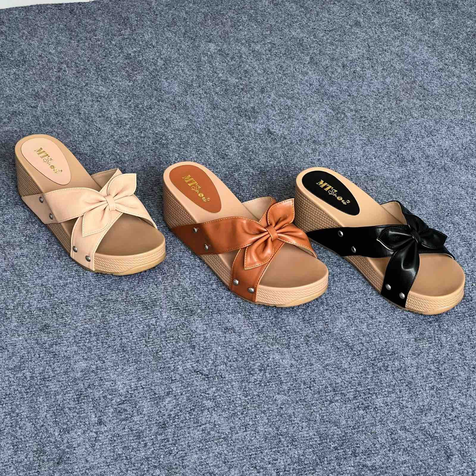  Dép xuồng 5cm nơ bông 505 