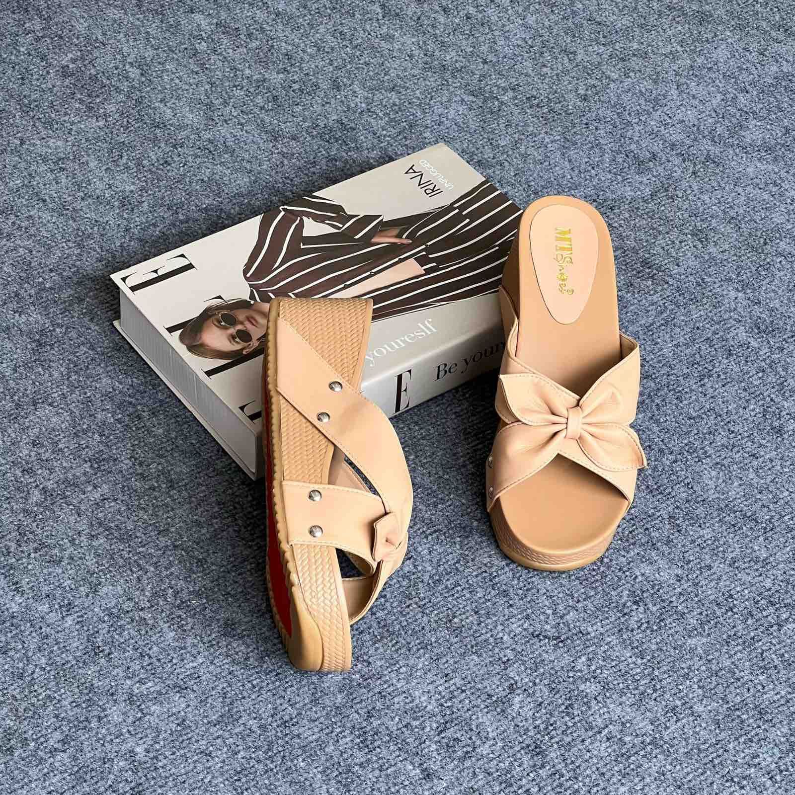  Dép xuồng 5cm nơ bông 505 
