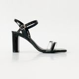  Xăng đan 7cm quai trong bảng nhỏ phối màu 925 