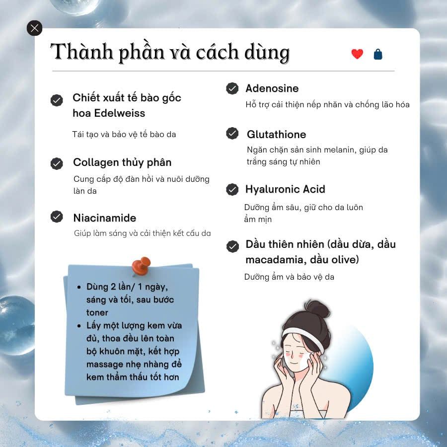  Kem tế bào gốc tái tạo tế bào da TBG01 