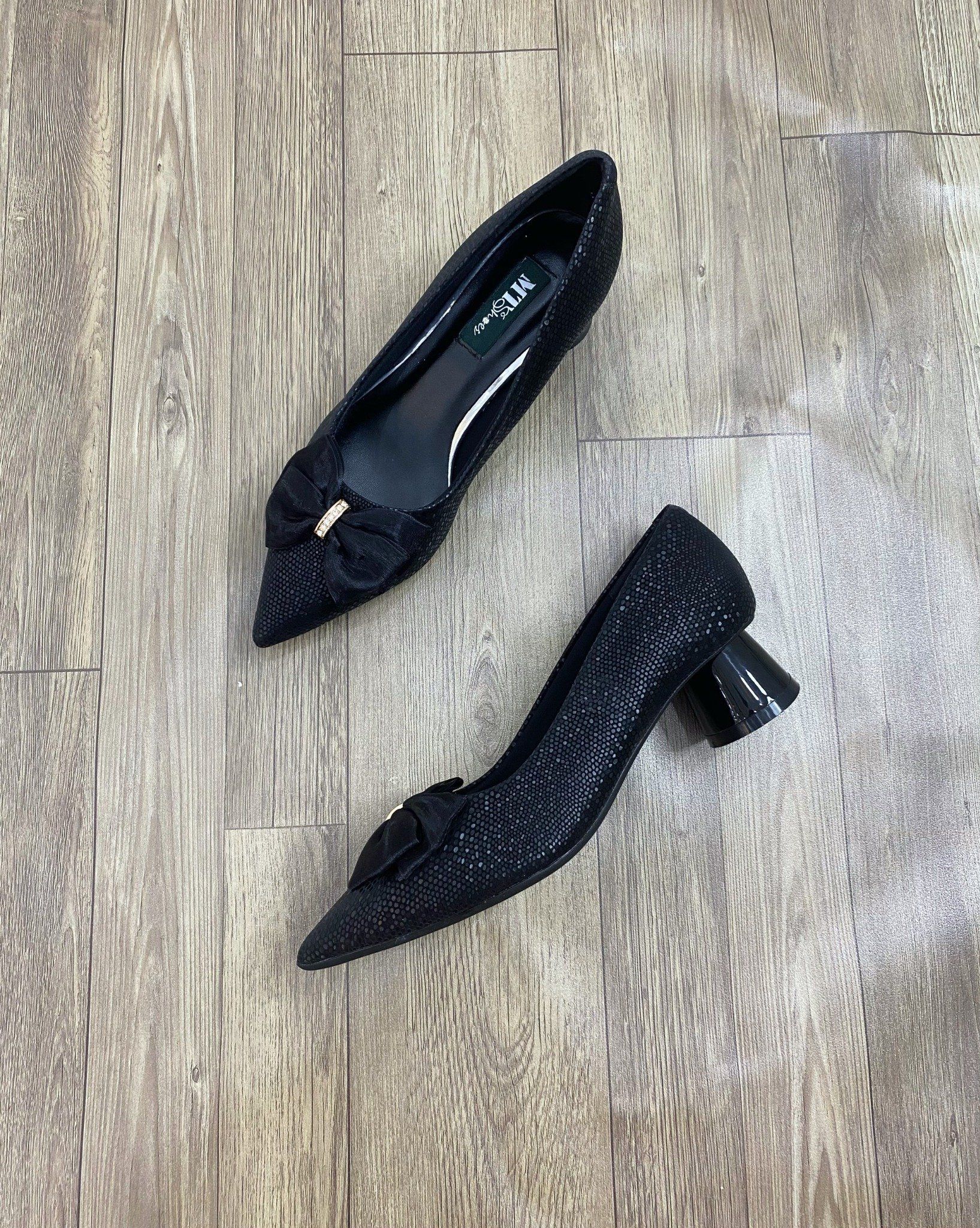  GIày VIP 3cm nơ vải hạt 3cm  MT362 