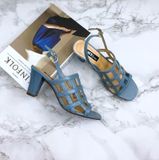  Sandal quai đan rọ, gót trụ 7cm 483 
