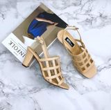  Sandal quai đan rọ, gót trụ 7cm 483 