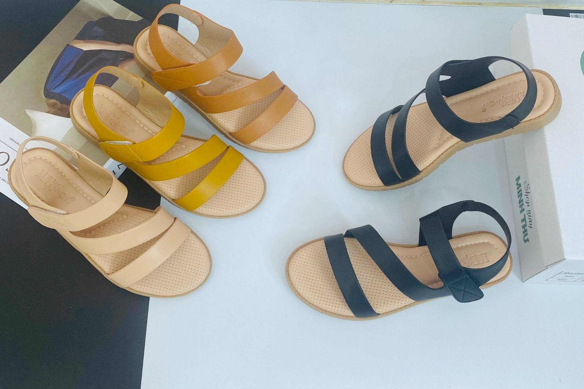  Sandal quai dán cao su 3cm MT013 