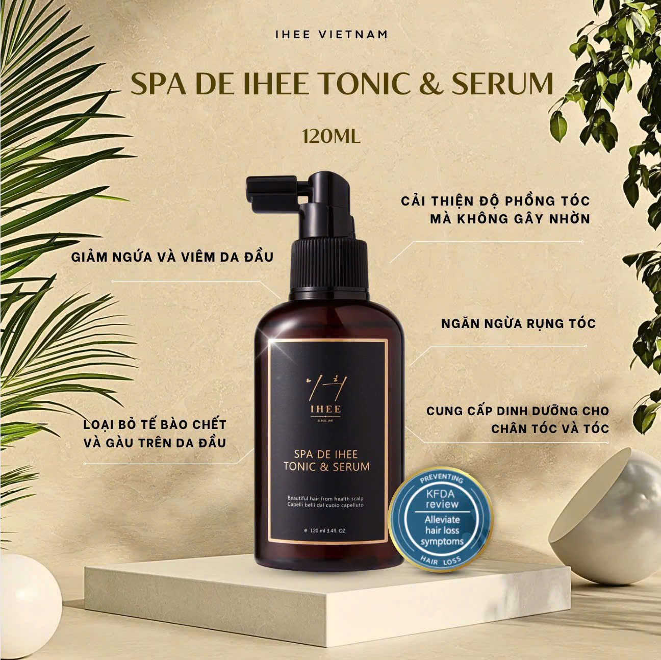  Tinh dầu kích thích mọc tóc Spa De Ihee Tonic & Serum 120ml TD01 