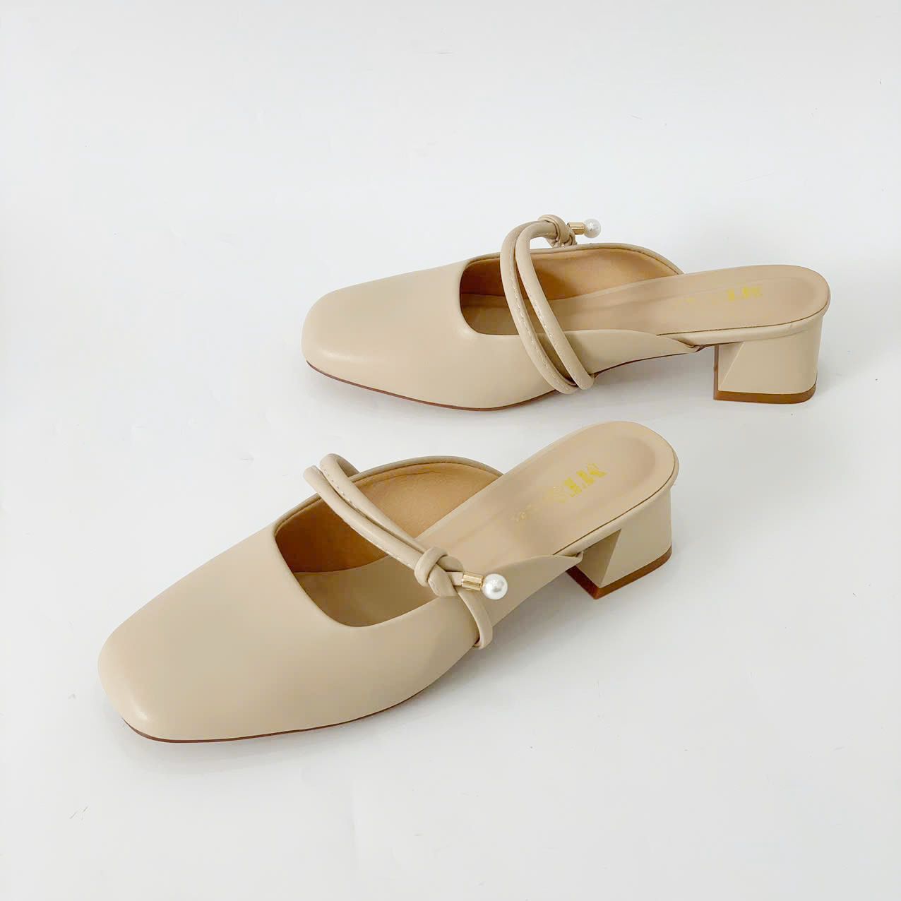  Dép sục nữ mũi vuông phối quai dây mảnh MT3281 