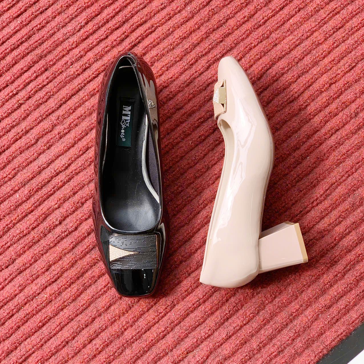  Giày công sở mũi vuông gót trụ 5cm MT601 
