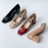  Giày công sở mũi vuông gót trụ 5cm MT601 