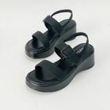 Sandal bánh mỳ quai ngang phối khóa 5cm MT151 