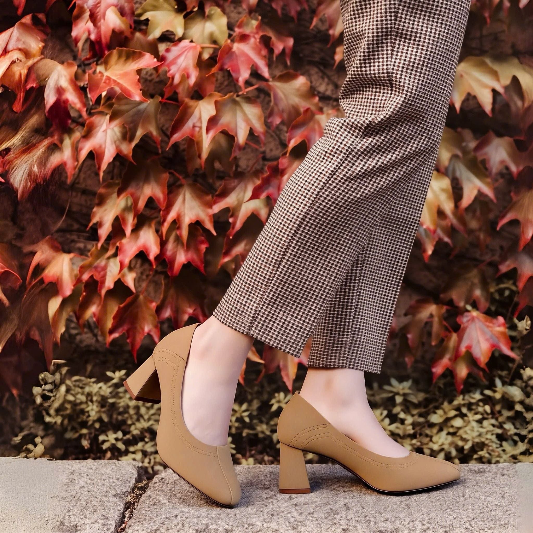  Giày công sở mũi vuông da thật MT343 