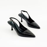  Sandal  bít mũi hở gót 7cm 3232 