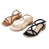  Giày sandal bệt quai chéo gót cao 3cm MT3311 
