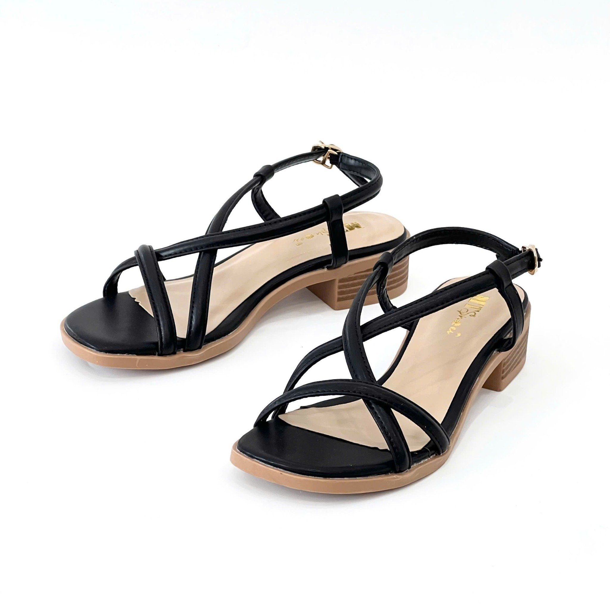  Giày sandal bệt quai chéo gót cao 3cm MT3311 