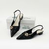  Giày sandal mũi nhọn phối khóa, gót 2cm MT2525 