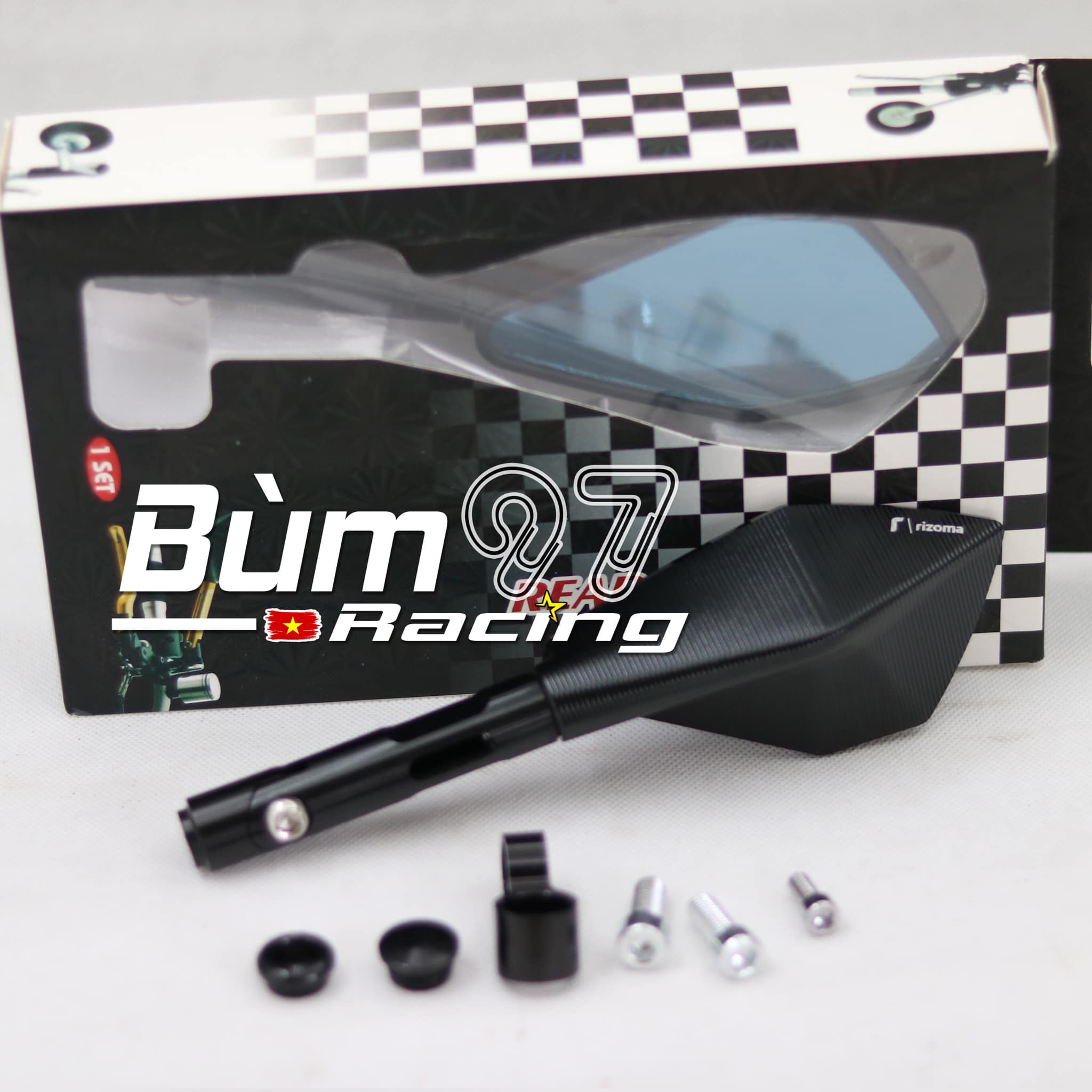 Gương chiếu hậu bên trái Frizoma Búa 5 Cạnh CNC