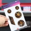 Bộ 5 Tem LOGO YAMAHA ĐỔ NỔI LIMNTED