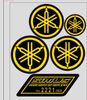 Bộ 5 Tem LOGO YAMAHA ĐỔ NỔI LIMNTED