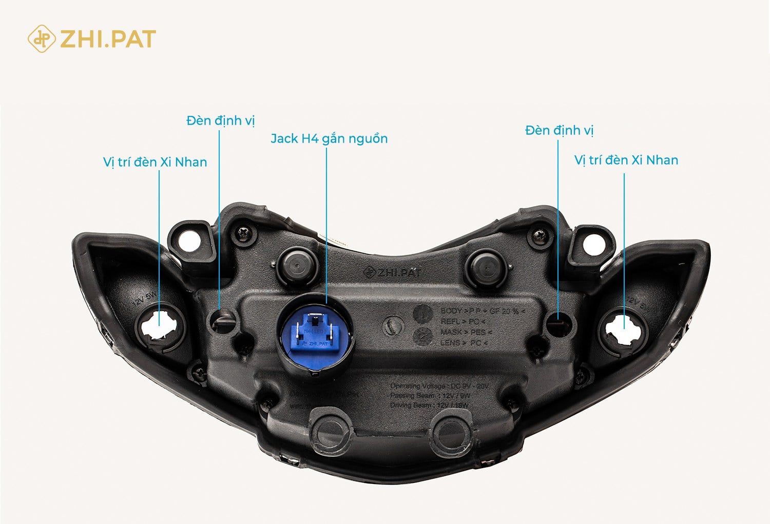Đèn Pha Led Sirius ZHI.PAT Chóa Đèn Led Sirius RC 2 Tầng