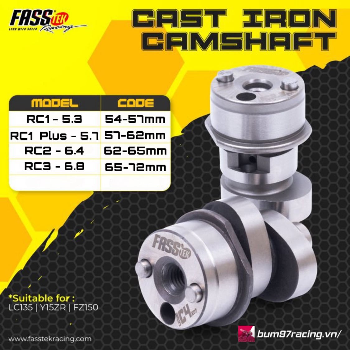 Cam Fasstek Sử Dụng Cho Piston EXCITER 135/150