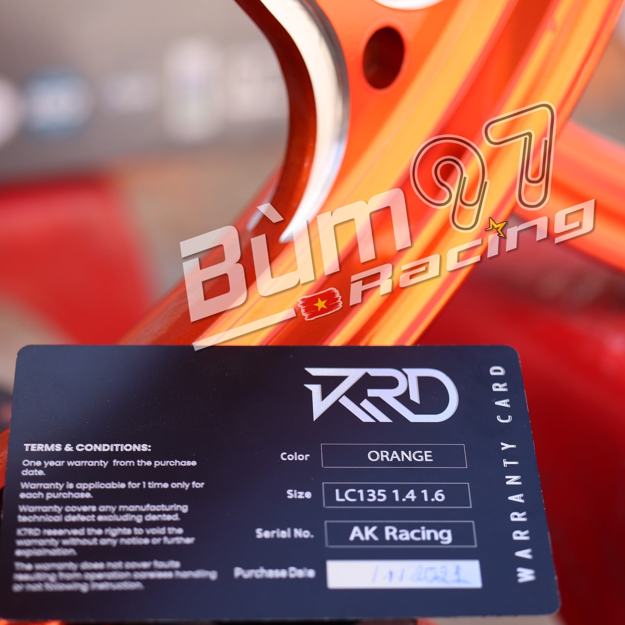 Mâm K7 Cnc Chính hãng size 1.4-1.6 Cho Ex2010 Sirius