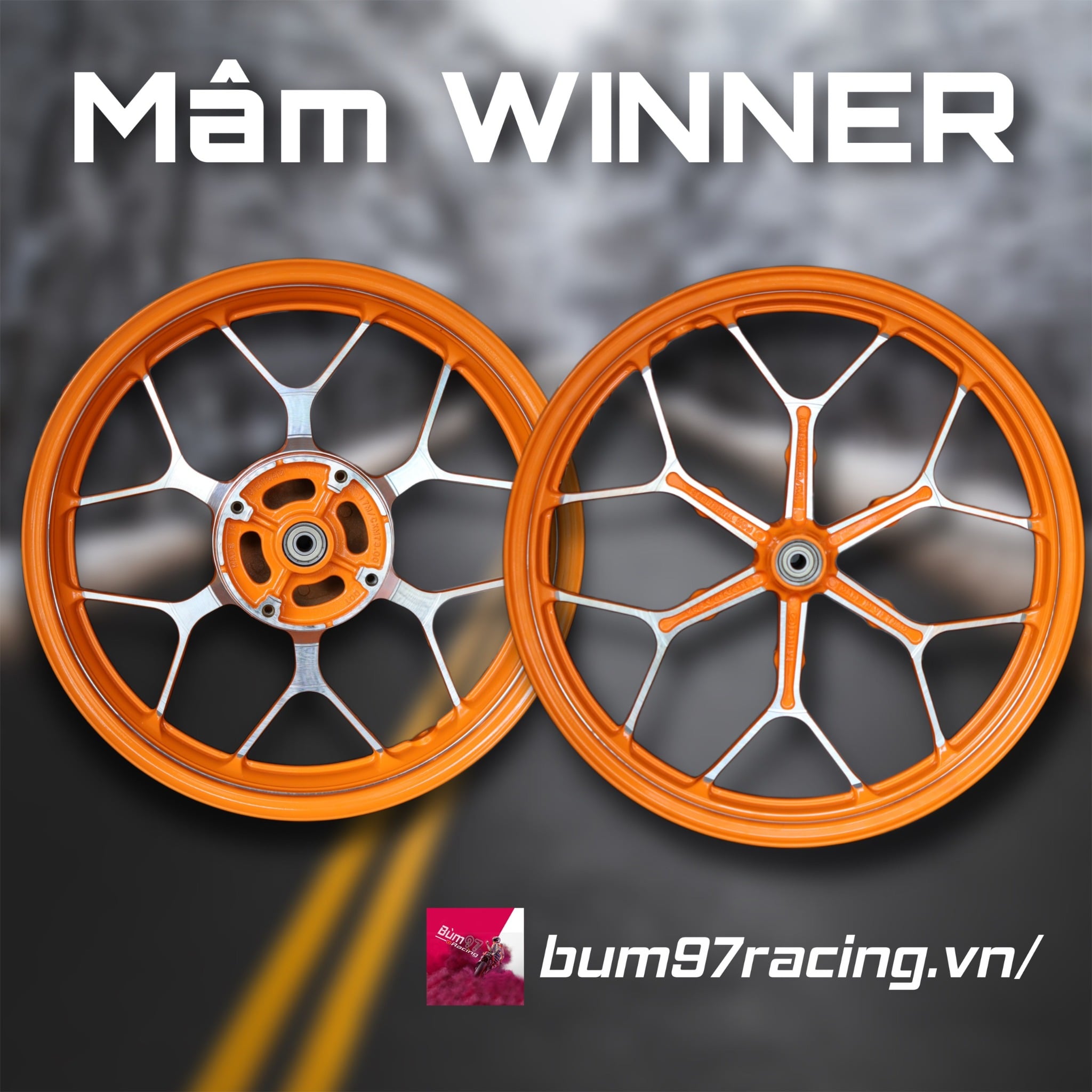 Mâm Zin Winner CNC Mẫu V2.0 - Màu Sơn Theo Yêu Cầu ( Ảnh Minh Họa Không Phải Sản Phẩm Bán)