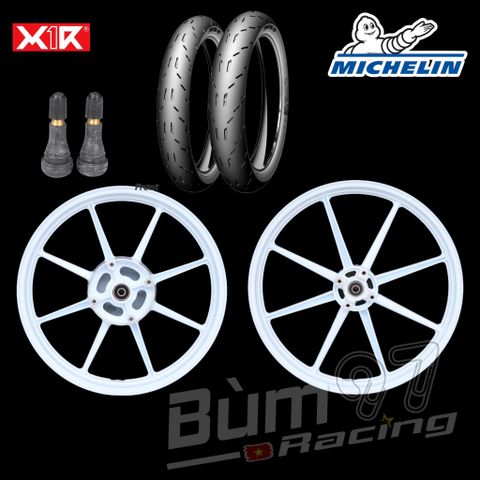  Set Mâm X1R 8 Cây 1.6-1.85 cho Winner 150 + Vỏ Michelin Moto GP 