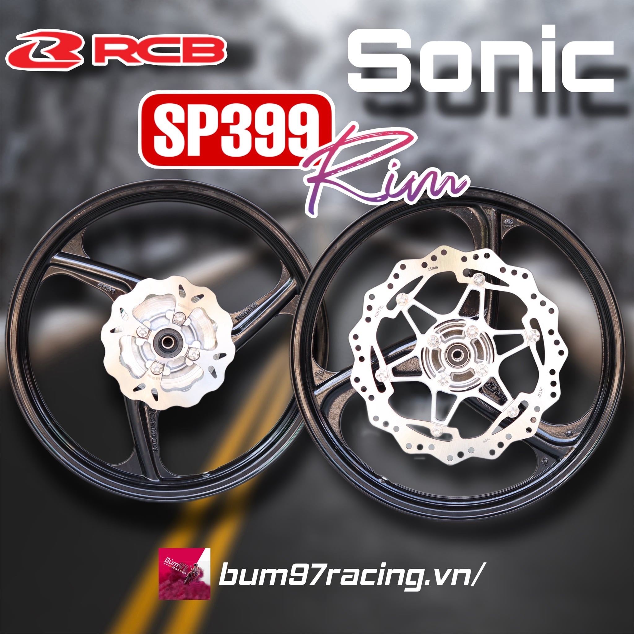 Set Mâm RCB SP399 1.6-1.8 Gắn Sonic ( Đóng Cùi )