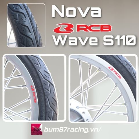  Combo Bánh Căm Wave 110 - Căm NOVA - Niềng RCB - Vỏ GOODRIDE 