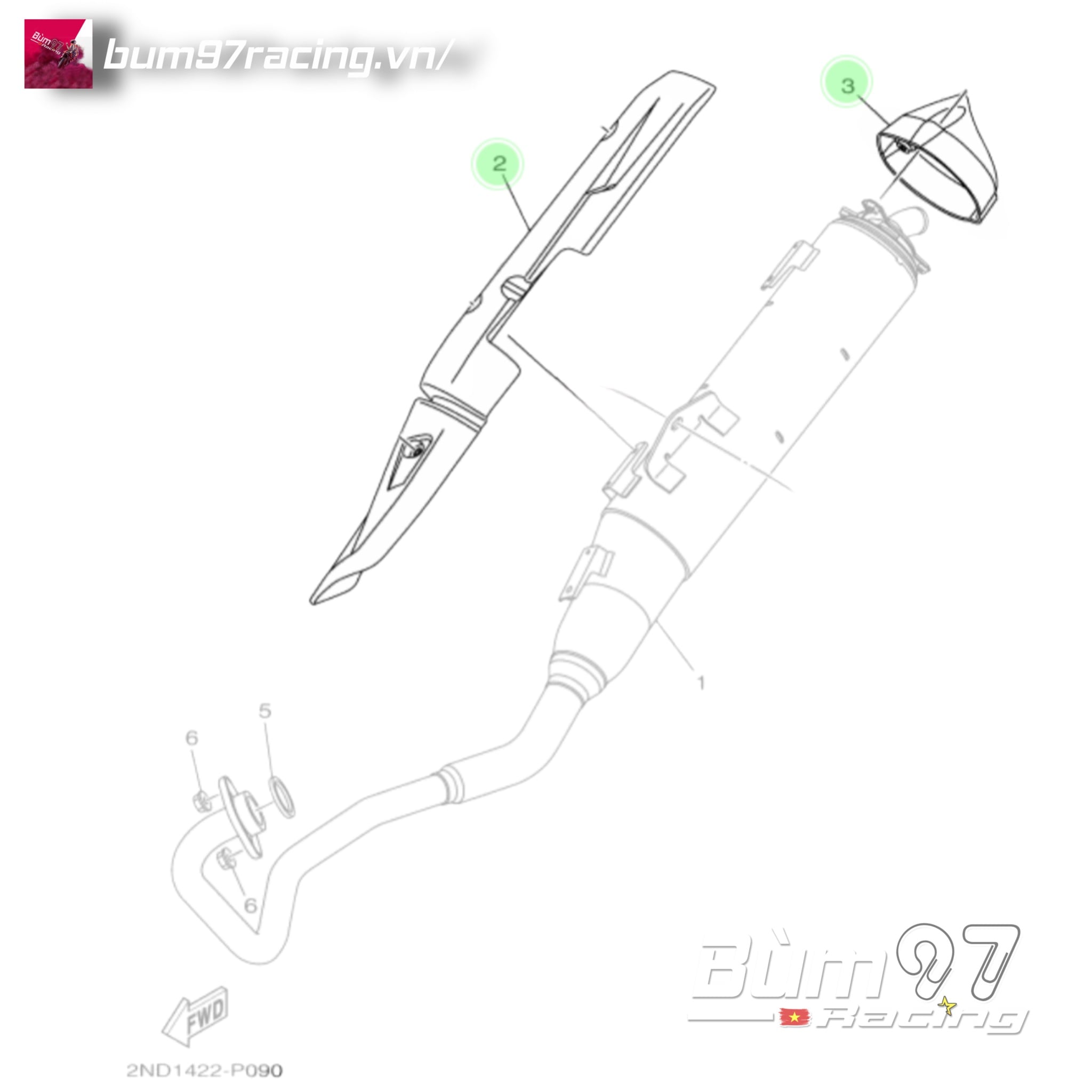 Bộ Bát Pô Che Pô EXCITER 150 2015-2025