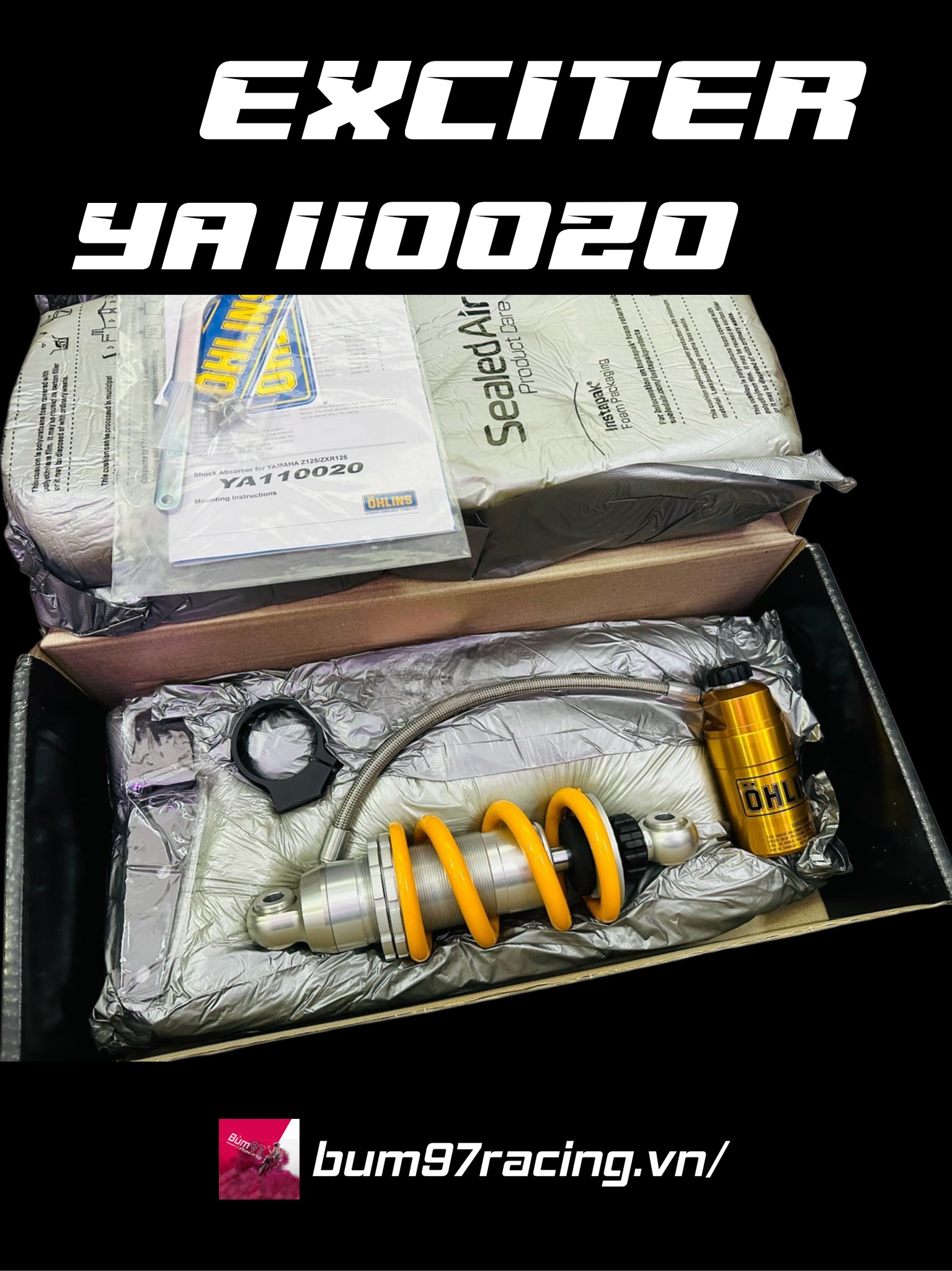 Phuộc sau Ohlins Yamaha Yaz125 Ya110020