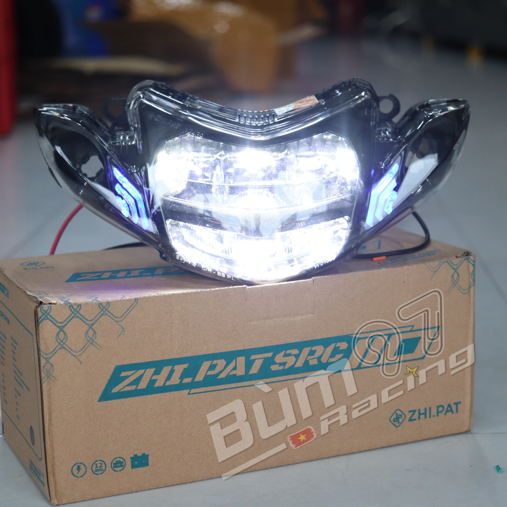 Đèn Pha Led Sirius ZHI.PAT Chóa Đèn Led Sirius RC 2 Tầng