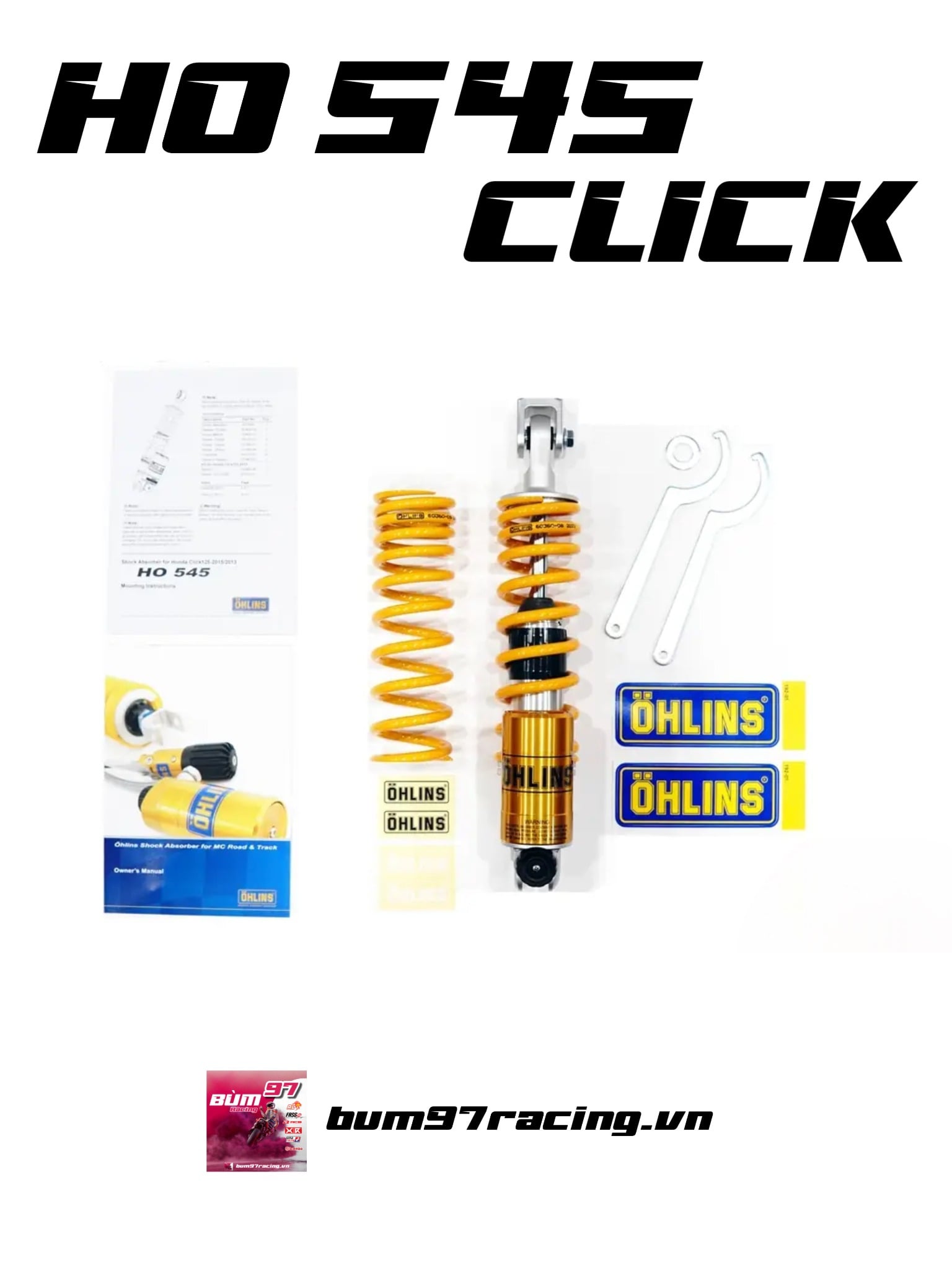 Phuộc Ohlins HO545 Cho CLICK VARIO LEAD SCOPY