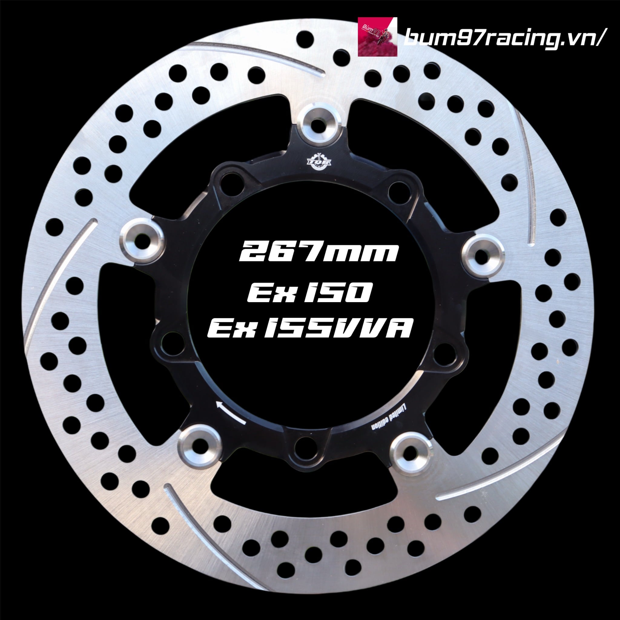 Đĩa TQ6 CNC 267mm V2 5 Lỗ Trước Ex150/155VVA