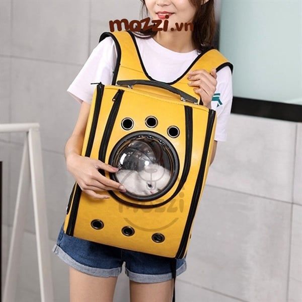 Balo Túi đựng chó mèo Phi hành gia da 32x20x37cm - Ba lô