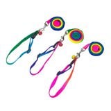  Dây dắt bảy màu kèm vòng cổ cho chó mèo 
