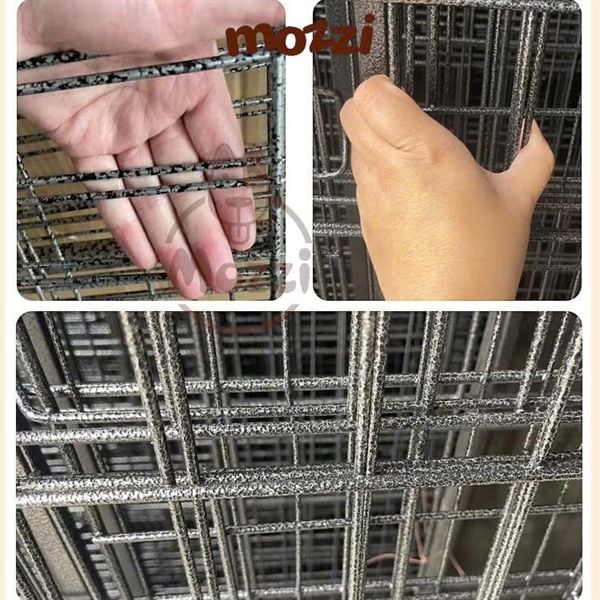 Chuồng sơn tĩnh điện loại 1 nan dày màu đen vân đá cho chó mèo