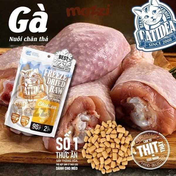 CatIdea Thịt tươi sấy thăng hoa Freeze Dried Bịch 100gr