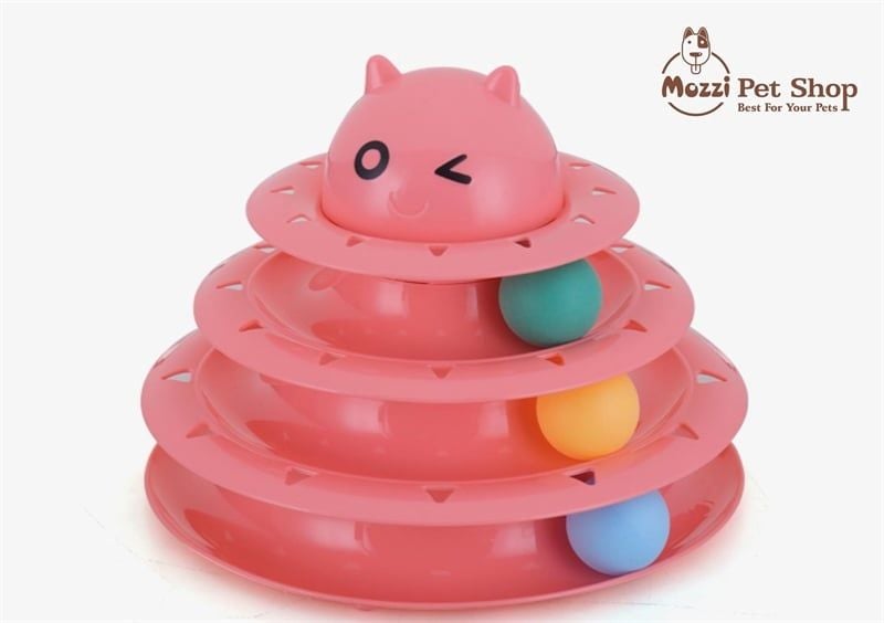 Hipipet Đồ chơi bóng mèo cào 3 tầng