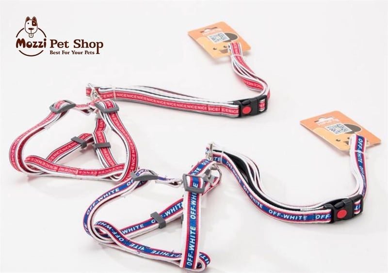 Dây dắt yếm ngực Off- White mềm Cao Cấp