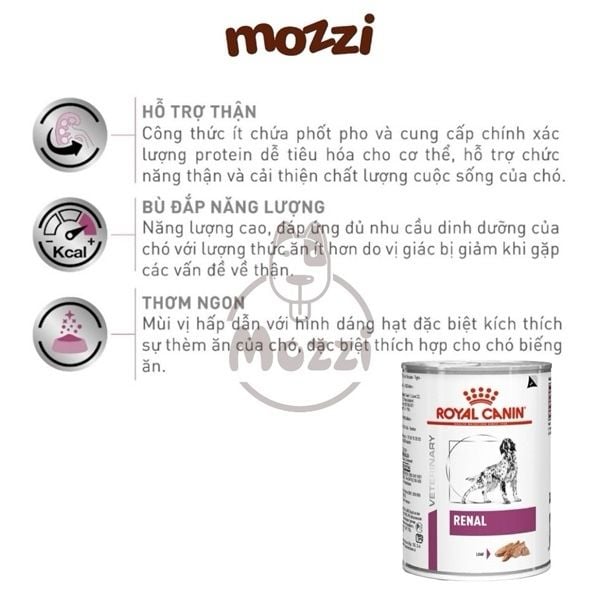 Pate cho chó Renal Royal Canin lon 410g