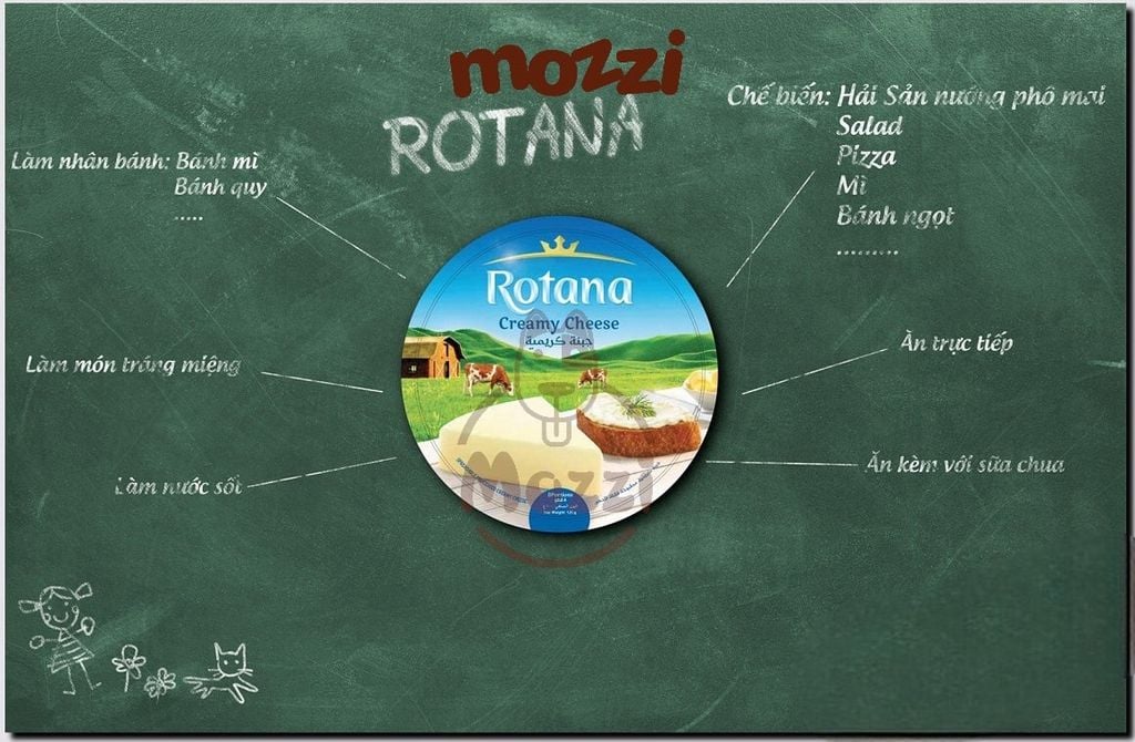 Phô mai Rotana Ai Cập 8 miếng 120gr